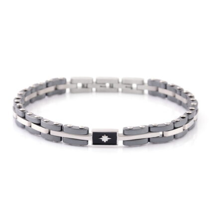 men's steel creamic bracelet